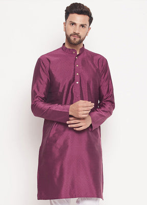 Purple Readymade Silk Kurta VDVAS15062215 - Indian Silk House Agencies