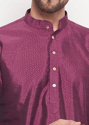 Purple Readymade Silk Kurta VDVAS15062215 - Indian Silk House Agencies