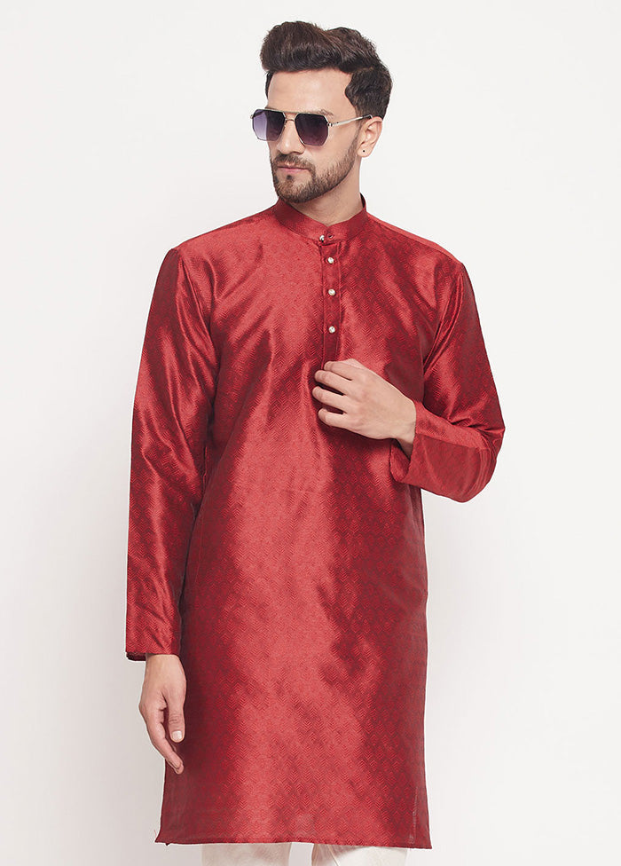 Maroon Readymade Silk Kurta VDVAS15062224 - Indian Silk House Agencies