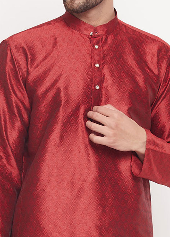 Maroon Readymade Silk Kurta VDVAS15062224 - Indian Silk House Agencies