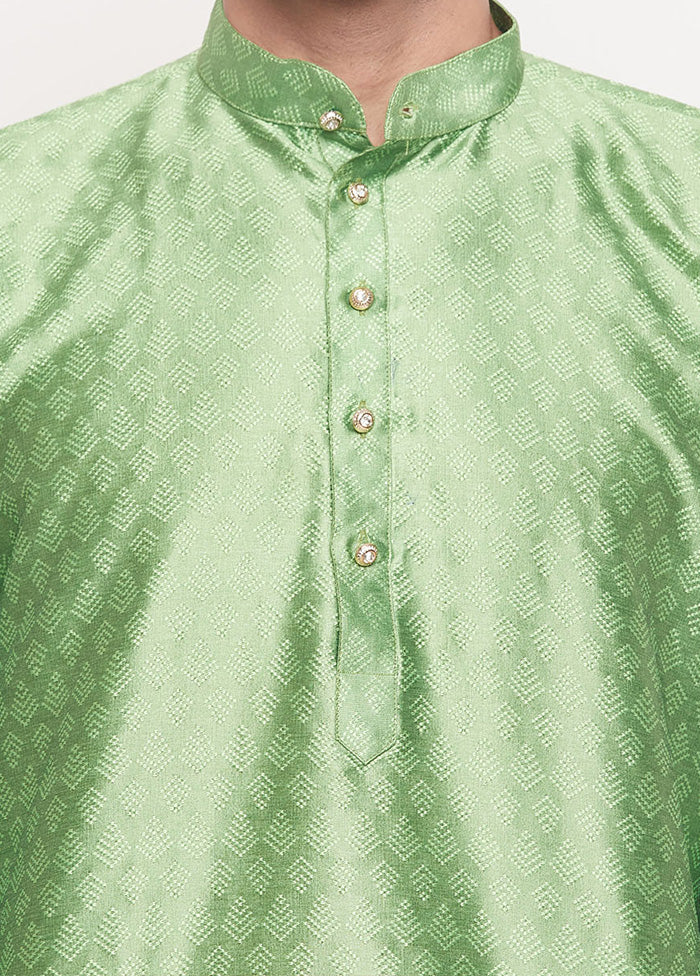 Mint Green Readymade Silk Kurta VDVAS15062226 - Indian Silk House Agencies