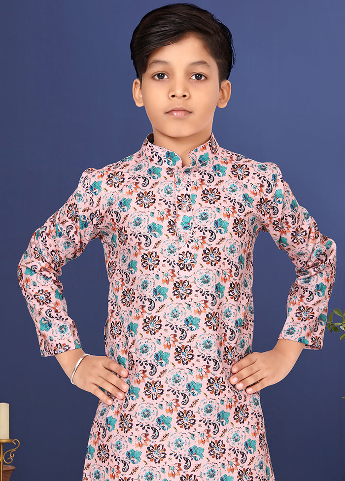 Pink Printed Kurta Pajama Set - Indian Silk House Agencies