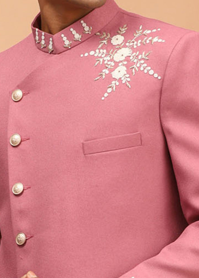 Pink Silk Sherwani Set - Indian Silk House Agencies