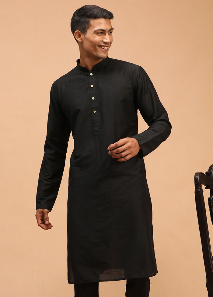 Black Readymade Viscose Kurta VDVAS15062245 - Indian Silk House Agencies