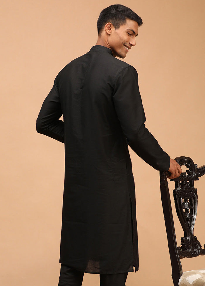 Black Readymade Viscose Kurta VDVAS15062245 - Indian Silk House Agencies