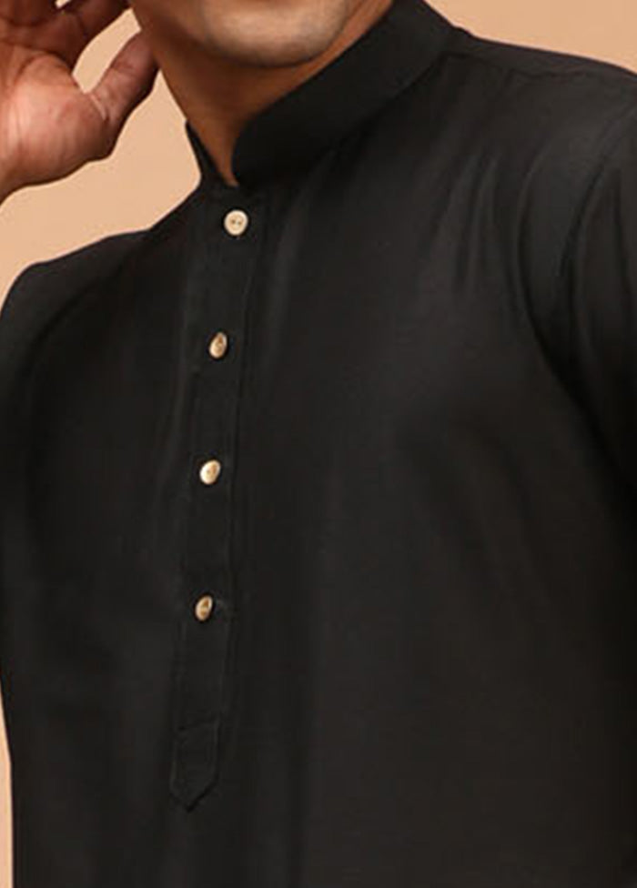 Black Readymade Viscose Kurta VDVAS15062245 - Indian Silk House Agencies