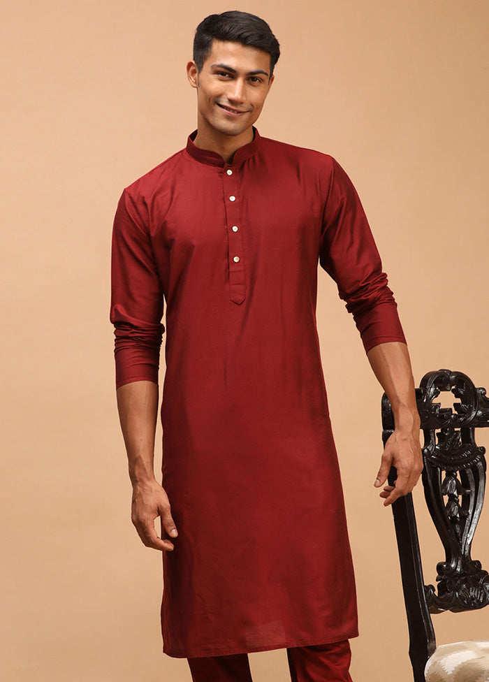 Maroon Readymade Viscose Kurta VDVAS15062244 - Indian Silk House Agencies