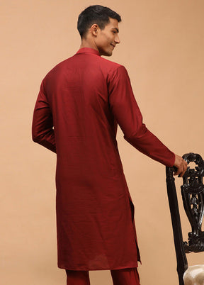 Maroon Readymade Viscose Kurta VDVAS15062244 - Indian Silk House Agencies