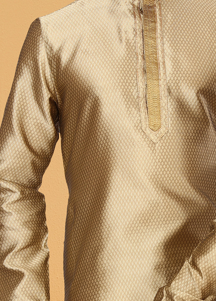 2 Pc Golden Silk Father And Son Combo Set