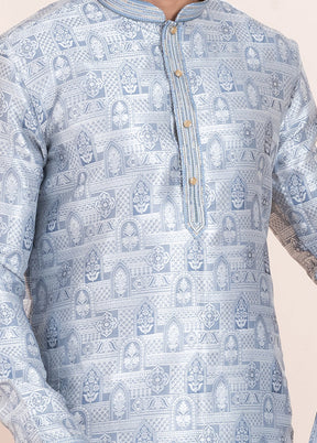 2 Pc Multicolor Silk Father And Son Combo Set