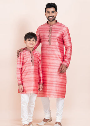 2 Pc Multicolor Cotton Father And Son Combo Set
