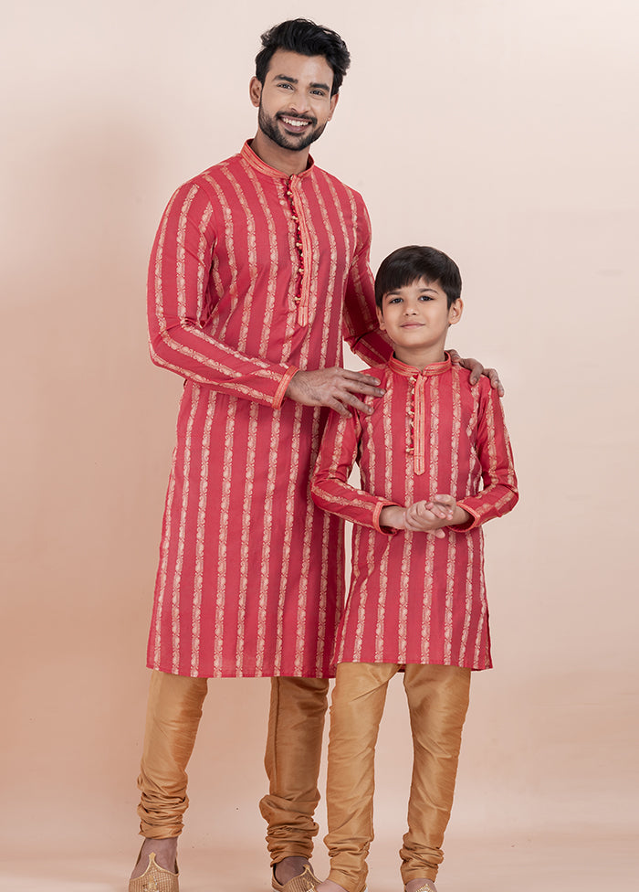 2 Pc Chiku Cotton Father And Son Combo Set