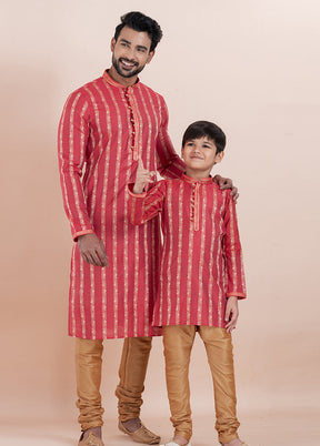 2 Pc Chiku Cotton Father And Son Combo Set