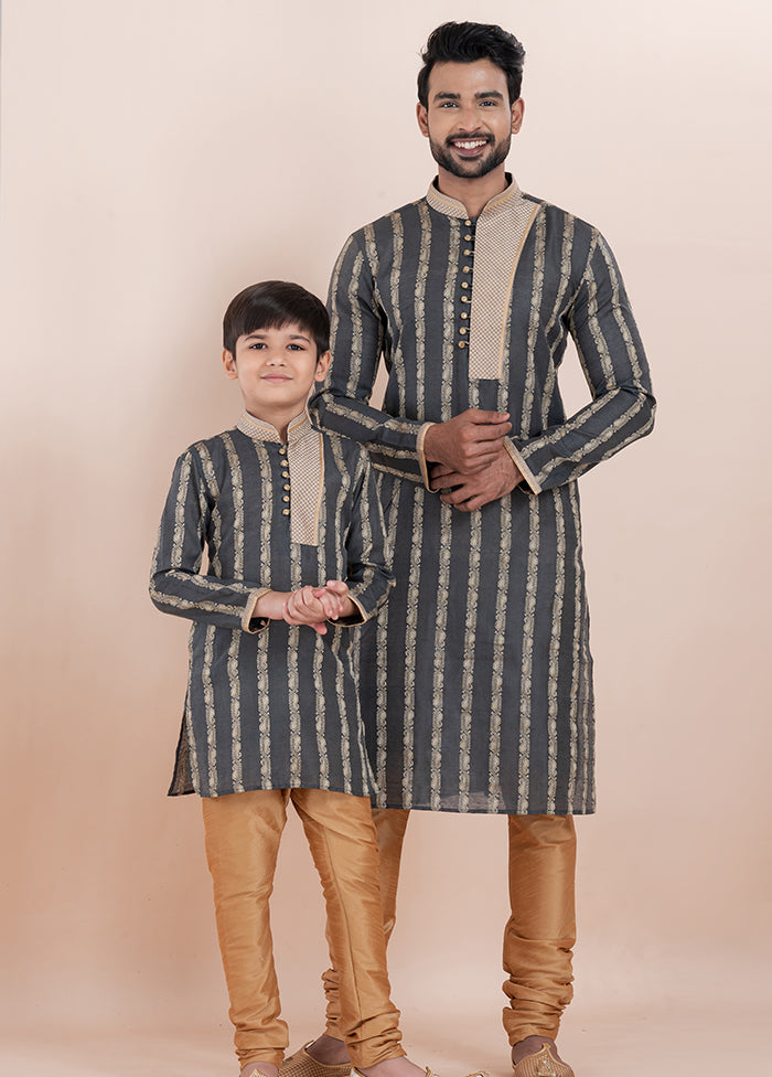 2 Pc Chiku Cotton Father And Son Combo Set