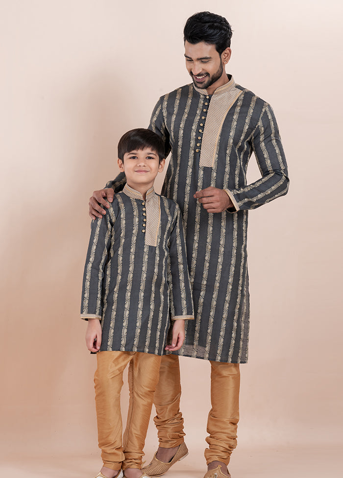 2 Pc Chiku Cotton Father And Son Combo Set