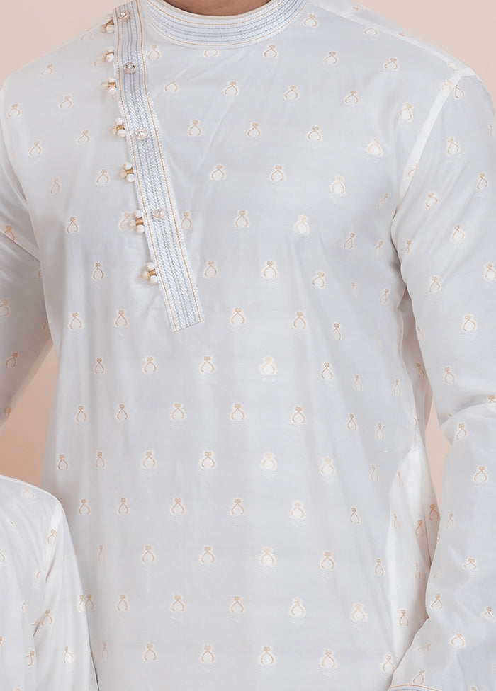 2 Pc Chiku Silk Father And Son Combo Set