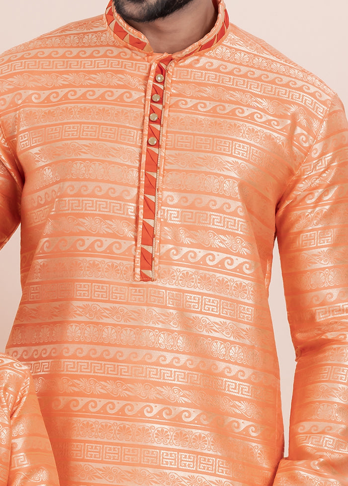 2 Pc Gold Silk Father And Son Combo Set