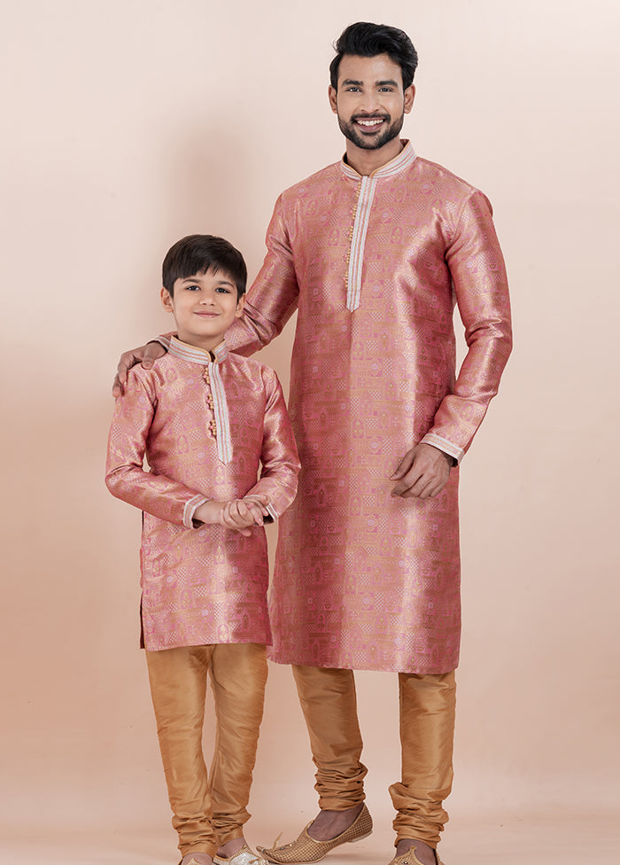 2 Pc Chiku Silk Father And Son Combo Set