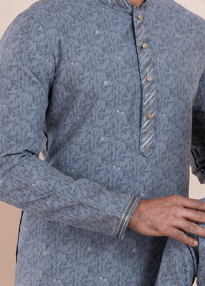 2 Pc Black Cotton Father And Son Combo Set