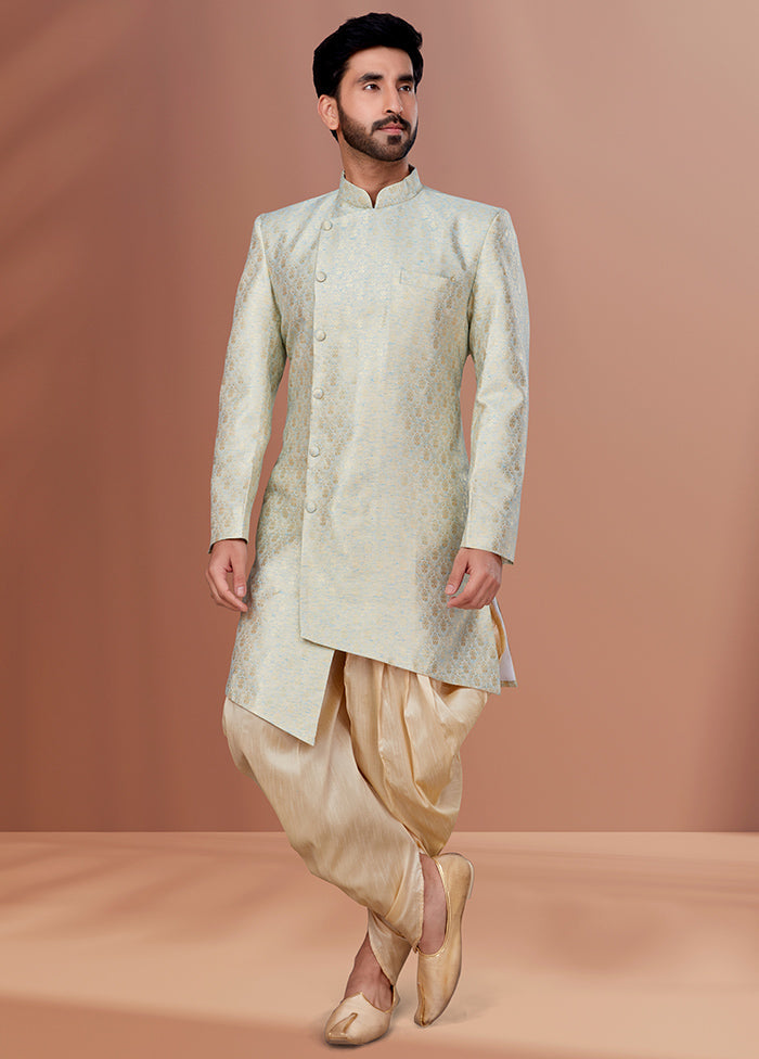 2 Pc Multicolor Dupion Silk Kurta Pajama Set