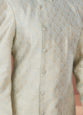 2 Pc Multicolor Dupion Silk Kurta Pajama Set