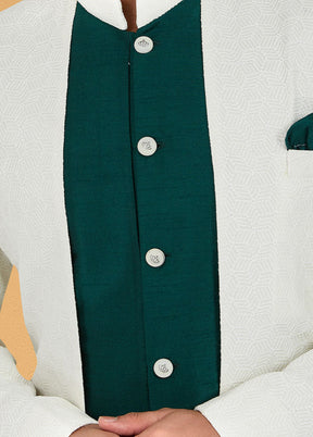 2 Pc Sea Green Cotton Kurta And Pajama Set