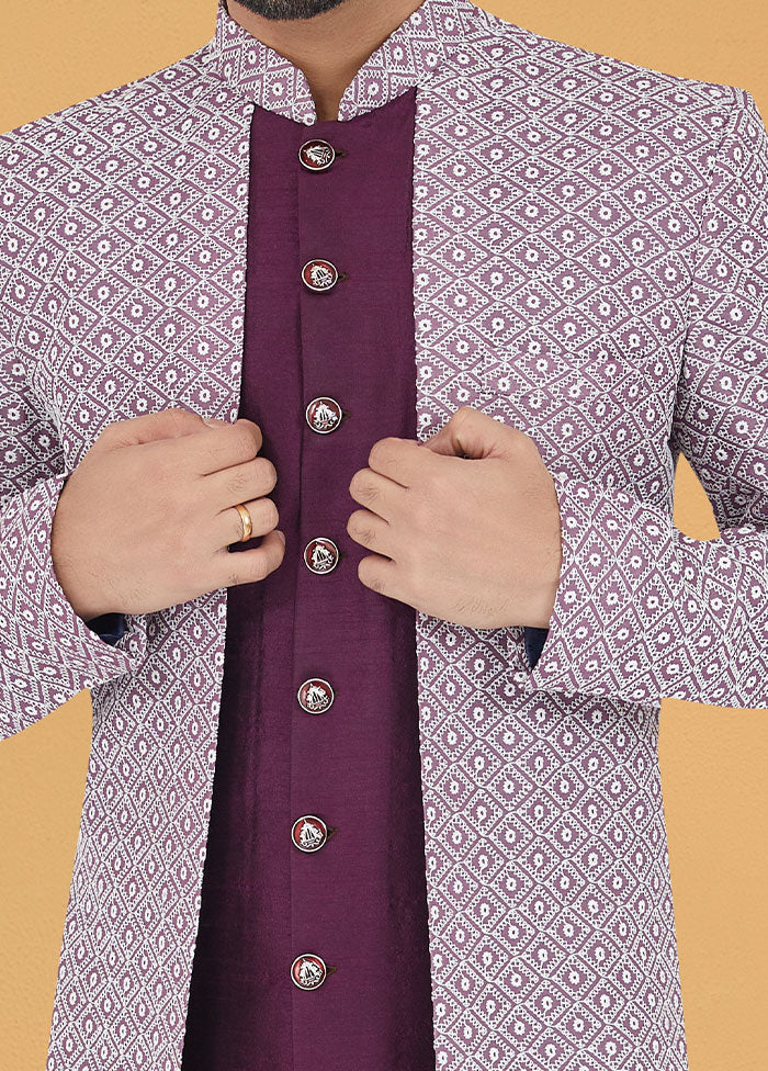 2 Pc Magenta Cotton Kurta And Pajama Set - Indian Silk House Agencies