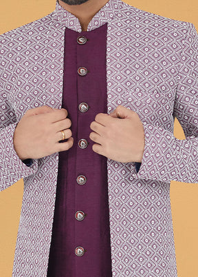 2 Pc Magenta Cotton Kurta And Pajama Set - Indian Silk House Agencies