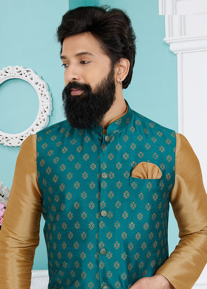 Rama Full Sleeves Mandarin Collar Waistcoat