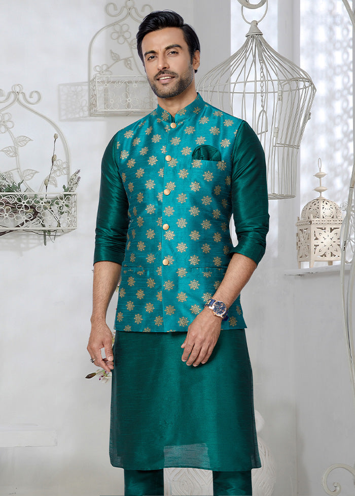 Rama Full Sleeves Mandarin Collar Waistcoat