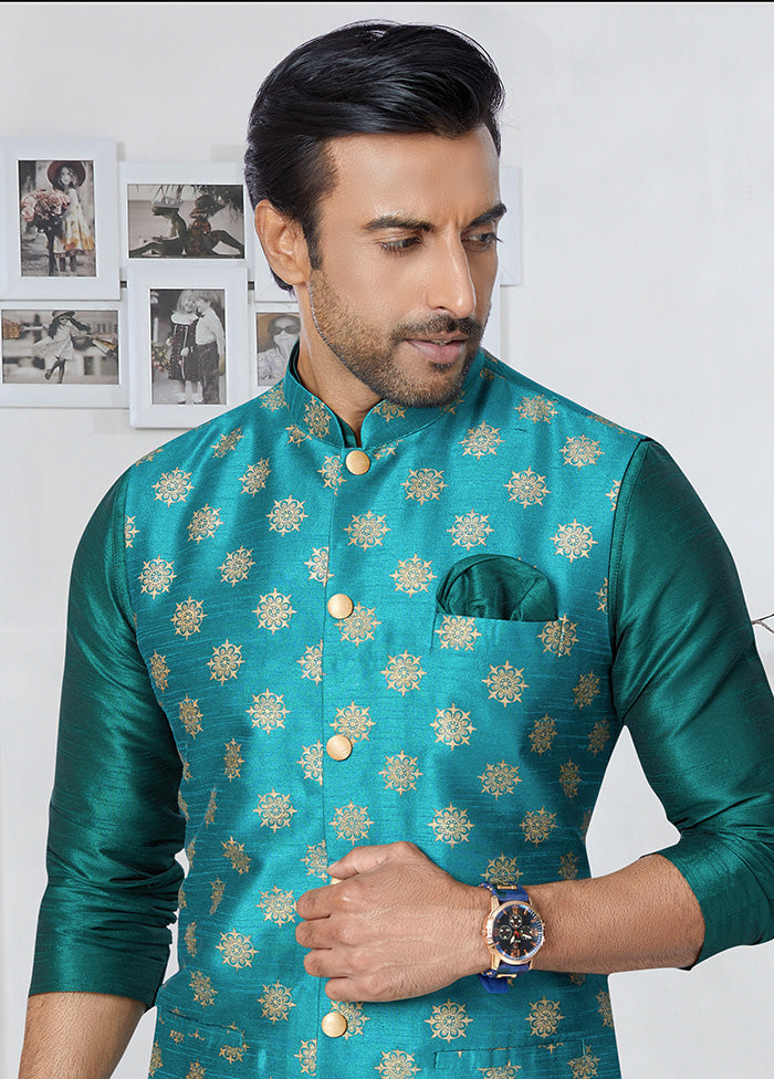 Rama Full Sleeves Mandarin Collar Waistcoat