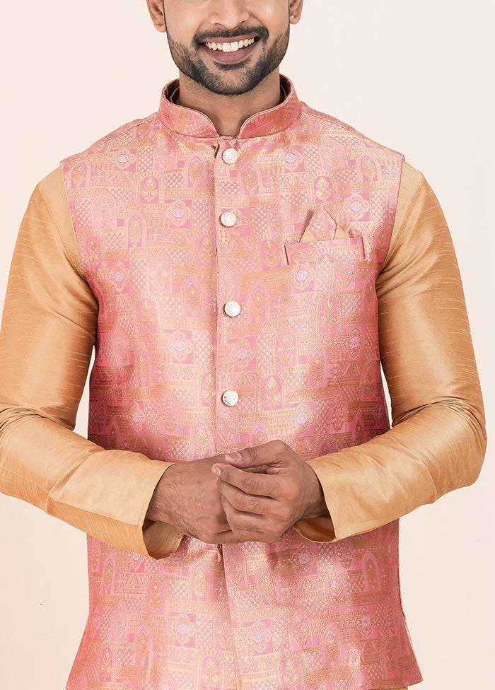 Multicolor Full Sleeves Mandarin Collar Waistcoat