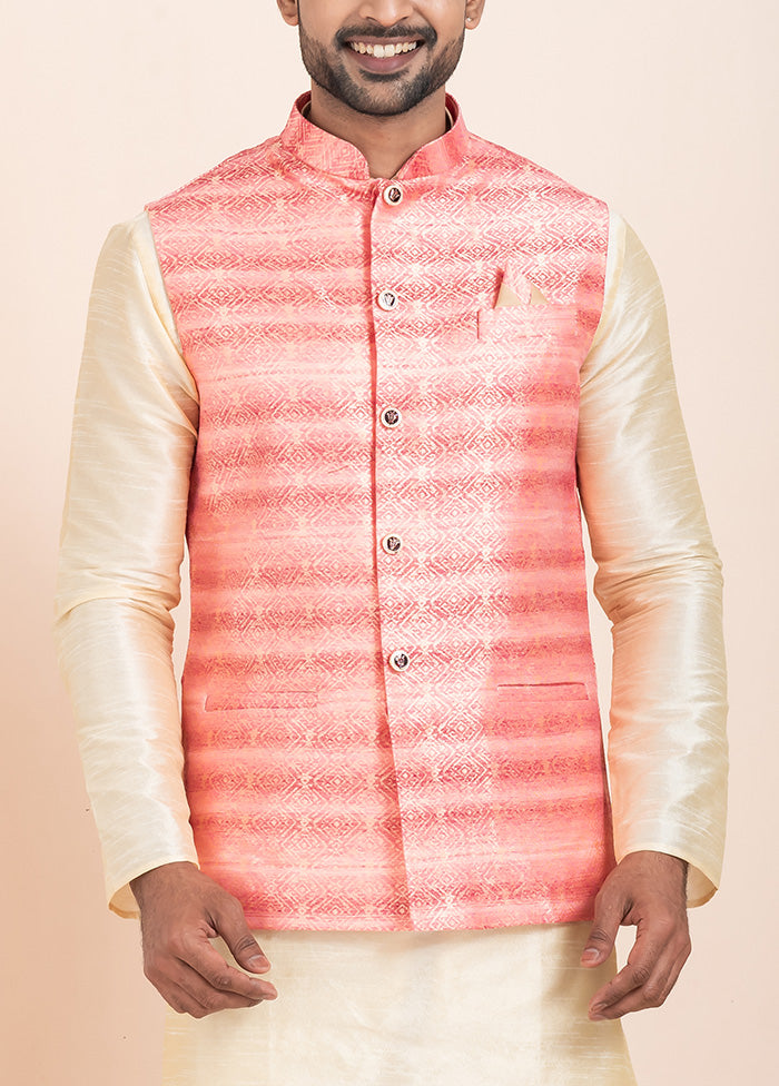 Multicolor Full Sleeves Mandarin Collar Waistcoat