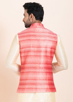 Multicolor Full Sleeves Mandarin Collar Waistcoat