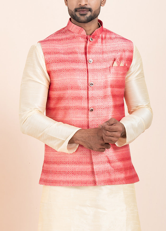 Multicolor Full Sleeves Mandarin Collar Waistcoat