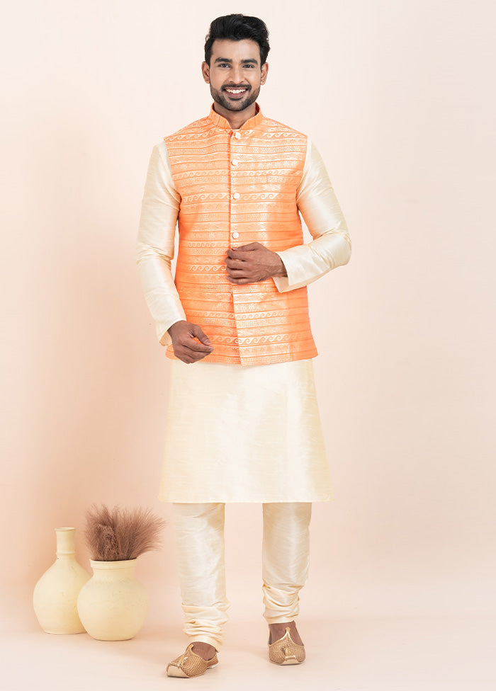 Multicolor Full Sleeves Mandarin Collar Waistcoat