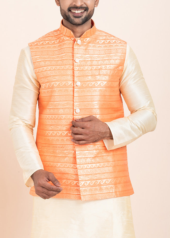 Multicolor Full Sleeves Mandarin Collar Waistcoat