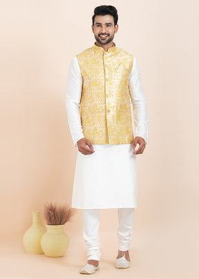 Multicolor Full Sleeves Mandarin Collar Waistcoat