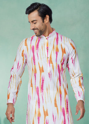 2 Pc White Cotton Kurta And Pajama Set - Indian Silk House Agencies