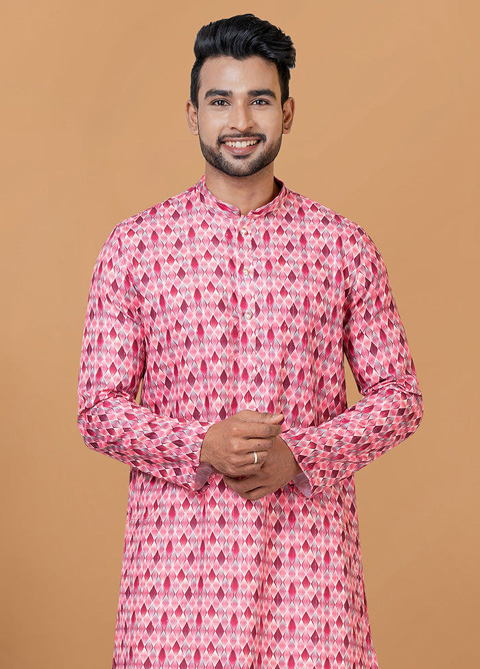 2 Pc Light Pink Cotton Kurta Pajama Set - Indian Silk House Agencies