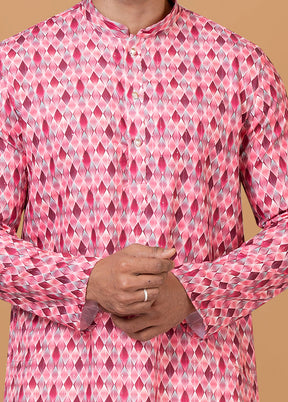 2 Pc Light Pink Cotton Kurta Pajama Set - Indian Silk House Agencies