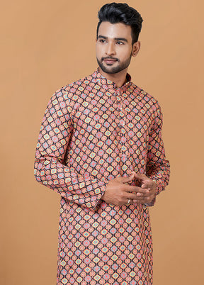 2 Pc Cream Cotton Kurta Pajama Set - Indian Silk House Agencies