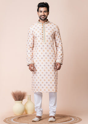 Multicolor Cotton Kurta And Pajama Set