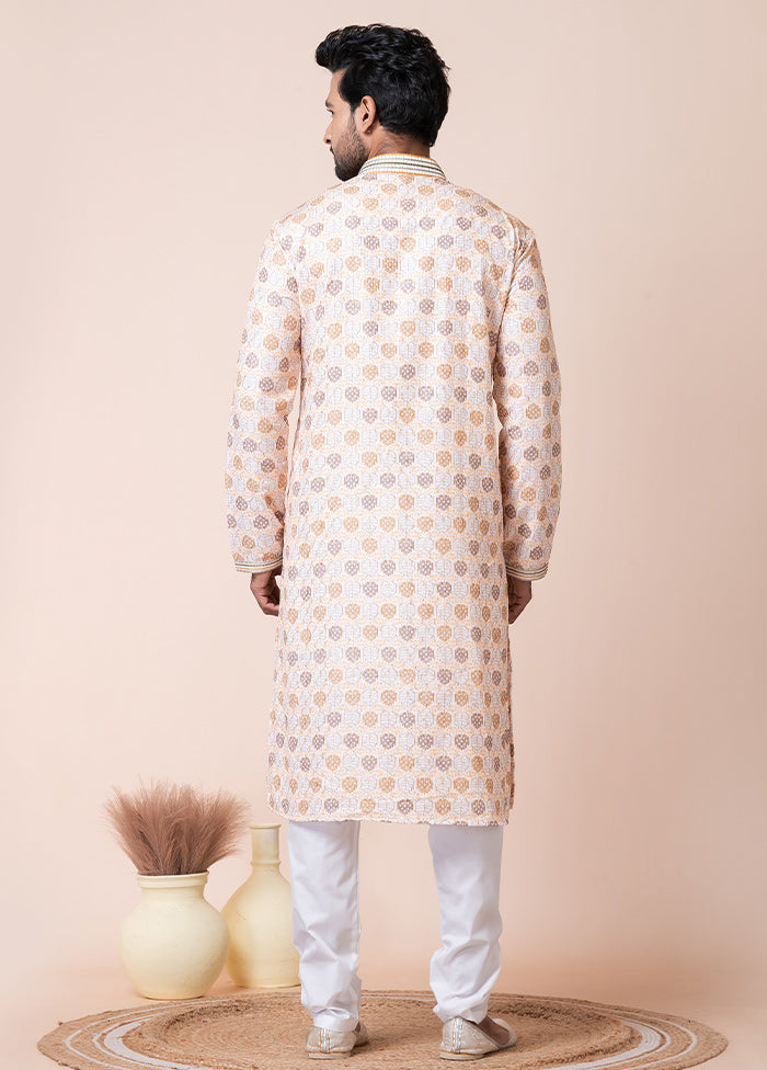 Multicolor Cotton Kurta And Pajama Set