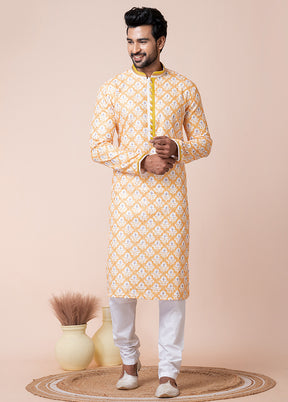 Multicolor Cotton Kurta And Pajama Set