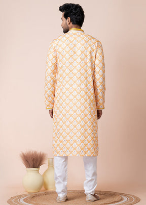 Multicolor Cotton Kurta And Pajama Set