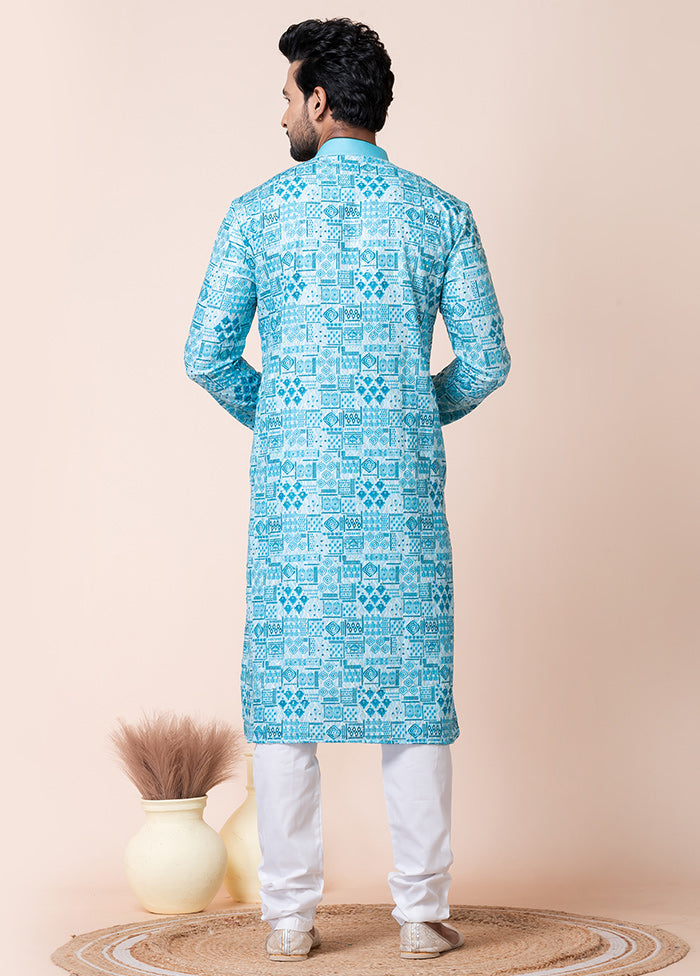 Multicolor Cotton Kurta And Pajama Set