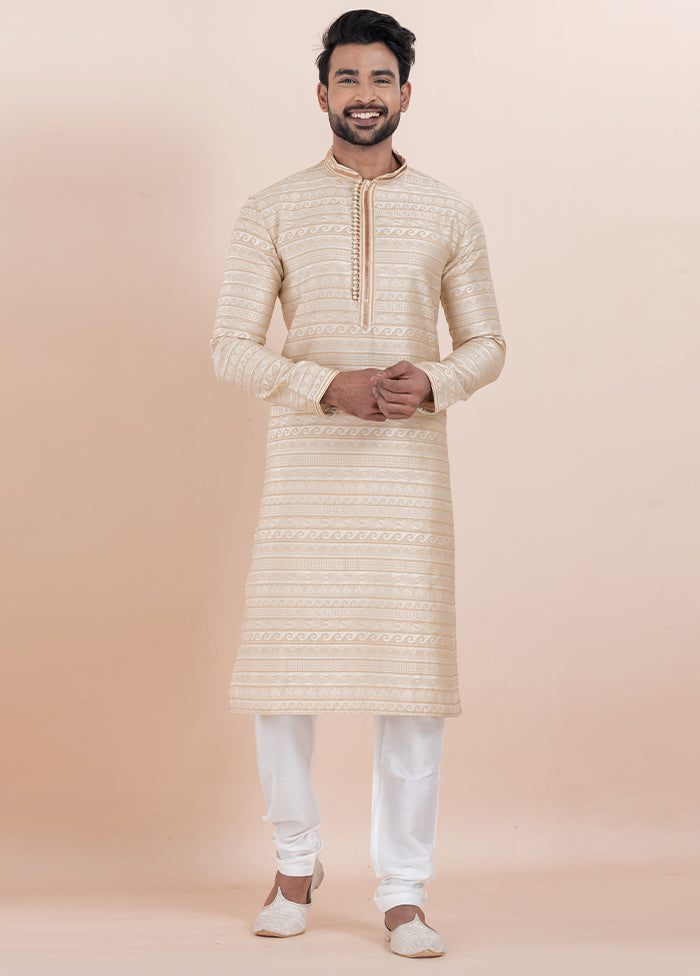 Multicolor Silk Kurta And Pajama Set