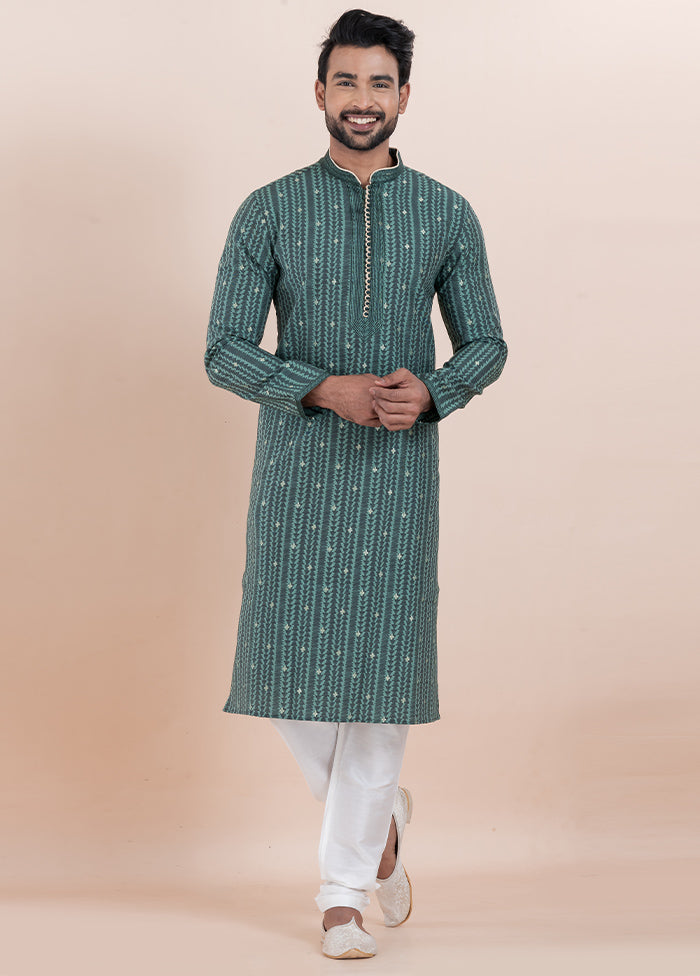 Multicolor Silk Kurta And Pajama Set