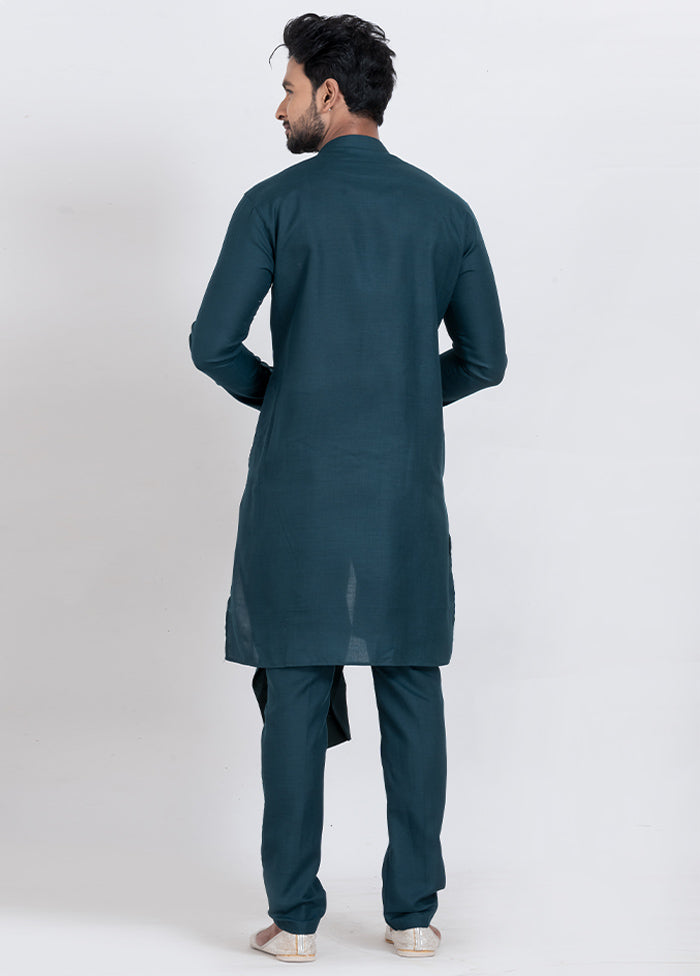 Blue Viscose Kurta And Pajama Set